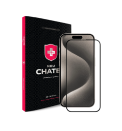 Захисне скло +NEU Chatel Corning Gorilla Anti-Static Mesh iPhone 15 Pro Black