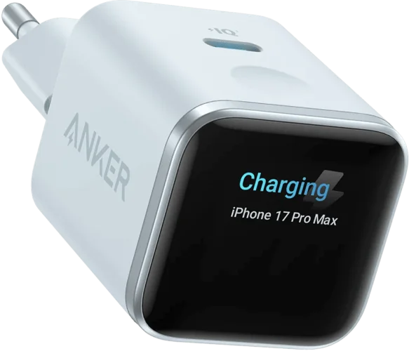 Адаптер ANKER Nano Charger - 45W USB-C Smart Display (Blue)