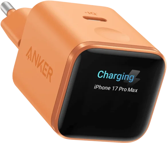 Адаптер ANKER Nano Charger - 45W USB-C Smart Display (Orange)