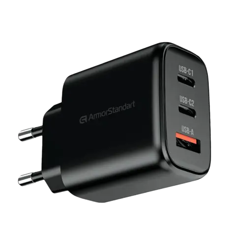 Адаптер ArmorStandart Resolute Power ARP-621 65W GaN Black (ARM70023)