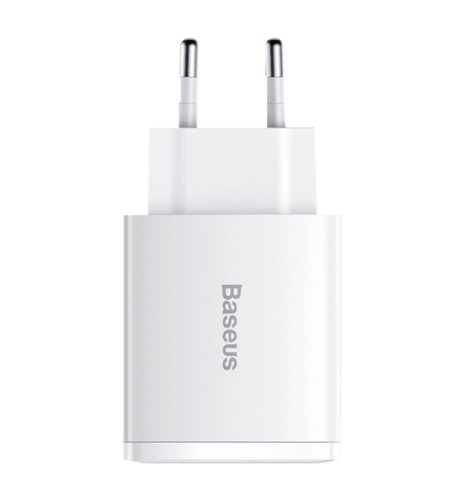 Адаптер Baseus Compact Quick Charger 2U+C 30W EU White (CCXJ-E02)