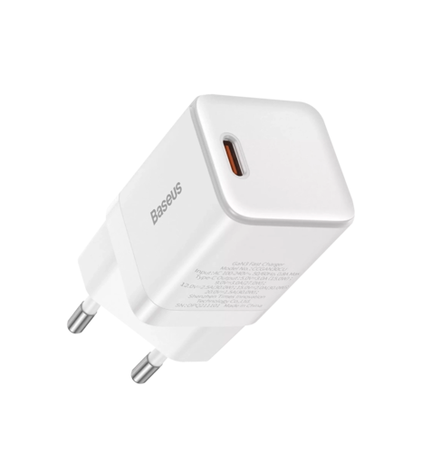 Адаптер Baseus GaN3 Fast Charger 30W Type-C White (CCGN010102)