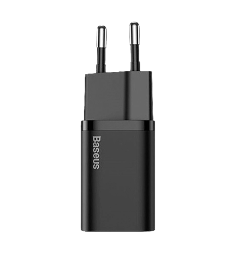 Адаптер Baseus Super Si Quick Charger Type-C 20W with Type-C to Lightning Cable Black (TZCCSUP-B01)