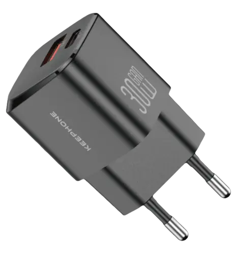 Адаптер Keephone 30W 2-Port GaN Power Adapter black (KPRACH091ACBK)