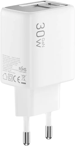 Адаптер Keephone 30W Booster GaN Power (А+С) White (KPBOOS36ACWH)