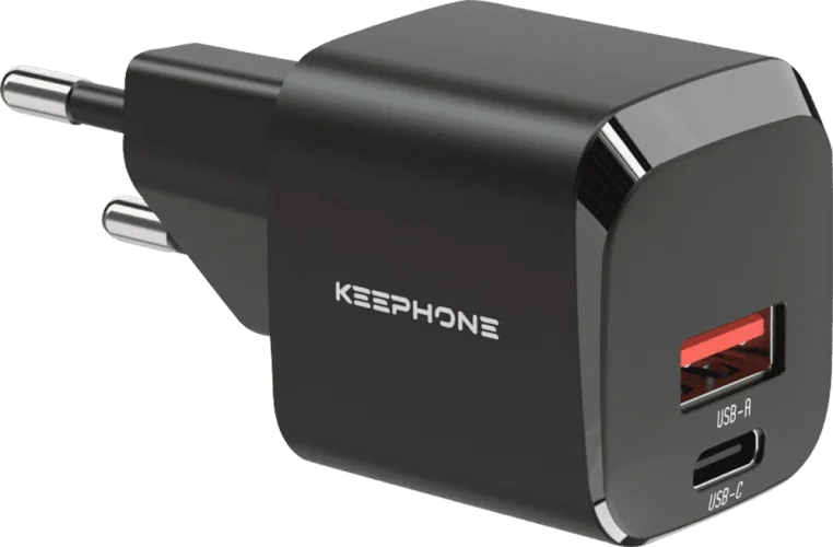 Адаптер Keephone 30W GaN Power (А+С) Black (KPBOOS36ACBK)
