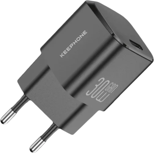 Адаптер Keephone 30W GaN (Type-C) Black (KPBOOS35CBK)