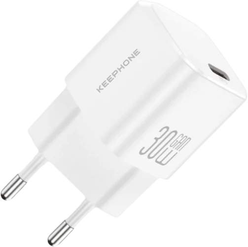 Адаптер Keephone 30W GaN (Type-C) White (KPBOOS35CWH)