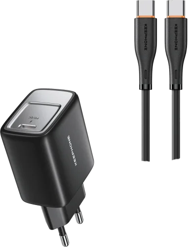 Адаптер Keephone MIXEED C-C+30W(Type-C) Black(KPMIXD7CCCBK)