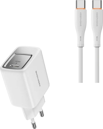 Адаптер Keephone MIXEED C-C+45W(Type-C) White (KPMIXD8CCCWH)