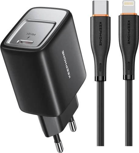 Адаптер Keephone MIXEED C-L+30W(Type-C) Black (KPMIXD6CLCBK)