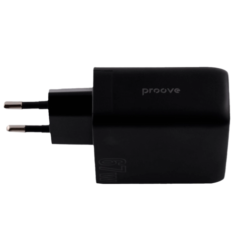 Адаптер Proove Shot GaN 67W (2Type-C + USB) (black)