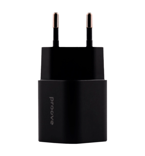 Адаптер Proove Silicone Power Plus 20W (Type-C + USB) (black)