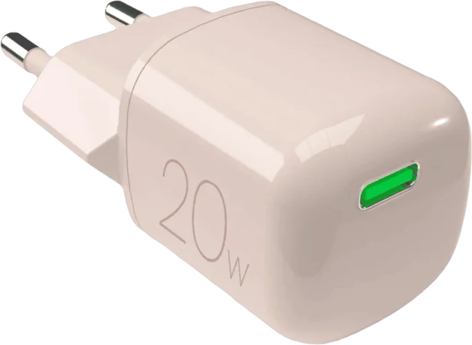 Адаптер Puro wall charger GaN 1 USB-C, 20W Beige PUFCMTCUSBC20WGBEG