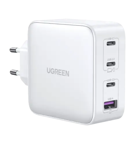 Адаптер UGREEN CD226 USB-A+3xUSB-C 100W GaN Tech Fast Charger White (15337)