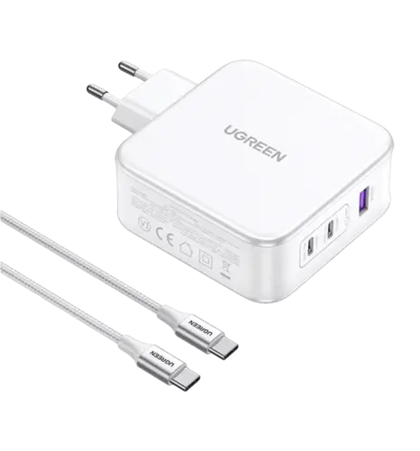 Адаптер UGREEN CD289 GaN Fast Charger 140W with Cable White (15339)