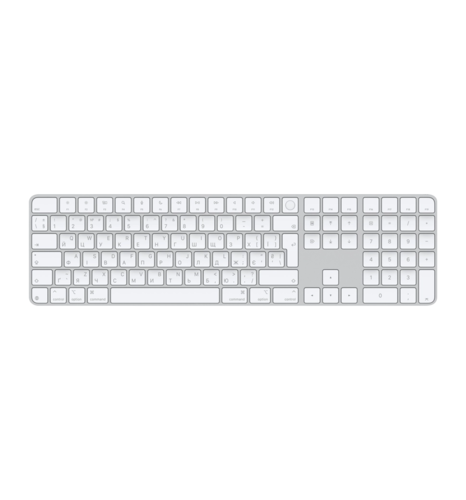 Apple Magic Keyboard with Touch ID and Numeric Keypad for Mac with Apple silicon - White Keys(MXK73UA/A) UA