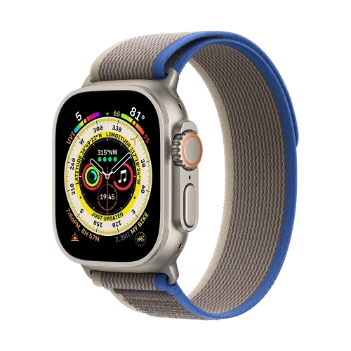 Apple Watch 49mm Ultra Blue/Grey Trail Loop M/L (MQFV3) БВ