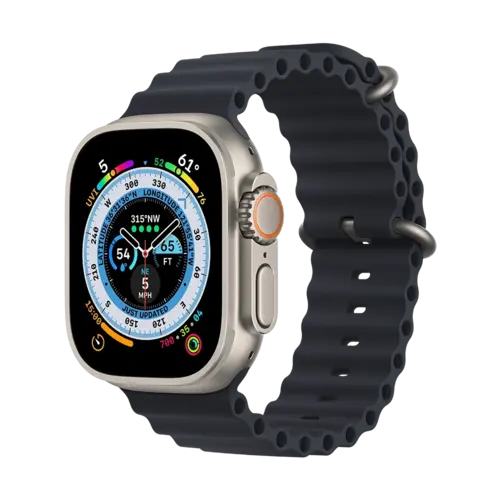 Apple Watch 49mm Ultra Titanium Midnight Ocean Band (MQFK3)
