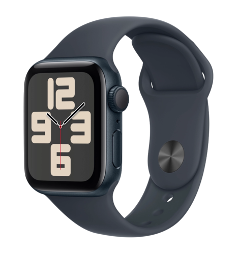 Apple Watch SE 2 2024 40mm Midnight Aluminium Case with Midnight Sport Band S/M (MXE73) 