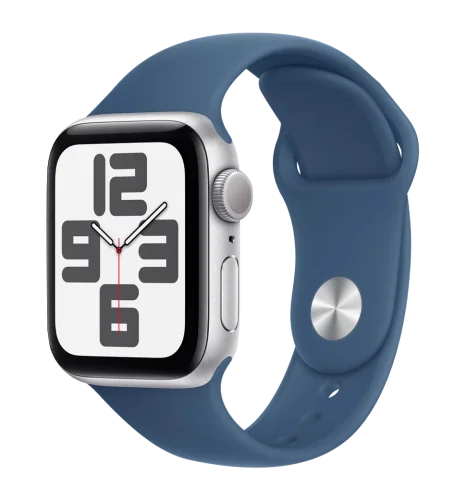 Apple Watch SE 2 2024 40mm Silver Aluminium Case with Denim Sport Band S/M (MXEC3) Б/В