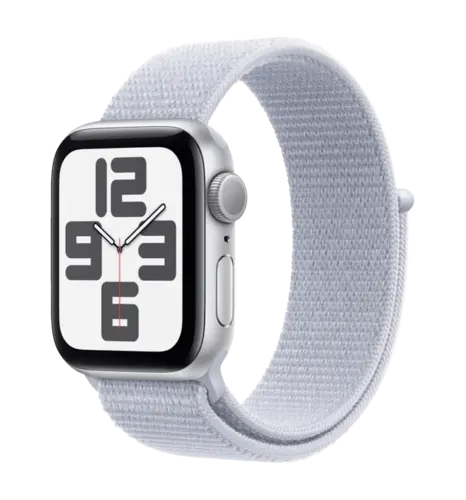 Apple Watch SE 2 2024 44mm Silver Aluminium Case with Blue Cloud Sport Loop (MXET3)