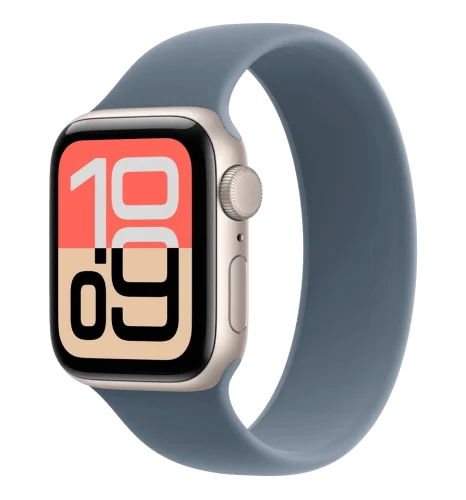 Apple Watch SE 3 GPS 44mm Starlight Aluminium Case w. Starlight Sport Band - S/M (MEHG4) БВ