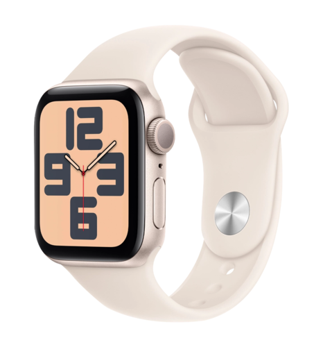 Apple Watch SE GPS 40mm Starlight Aluminium Case Starlight Sport Band S/M UA