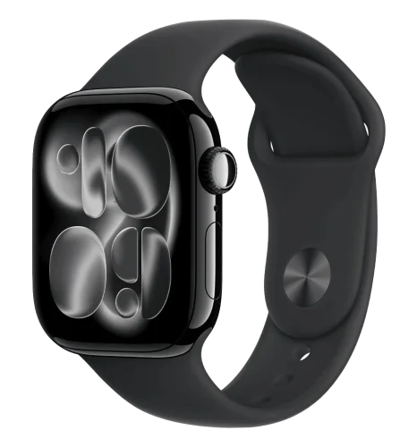 Apple Watch Series 11 GPS 46mm Jet Black Aluminium Case with Black Sport Band - M/L (MEUX4) БВ