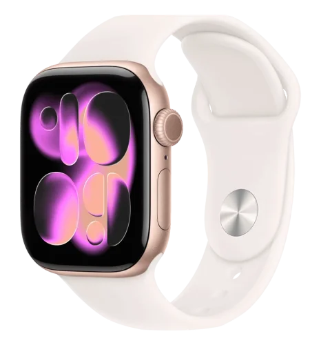 Apple Watch Series 11 GPS 46mm Rose Gold Aluminium Case with Light Blush Sport Band - S/M (MEV64) БВ