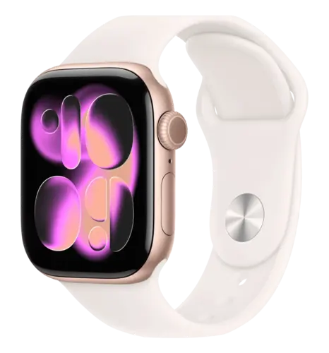 Apple Watch Series 11 GPS + Cellular 42mm Rose Gold Aluminium Case with Light Blush Sport Band - M/L (MF8F4)