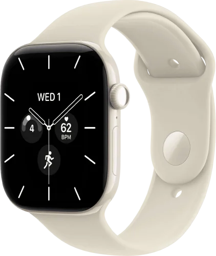 Apple Watch Series 12 Cellular 46mm Pearl White Ceramic Case with Sand Sport Band S/M (MJH14)