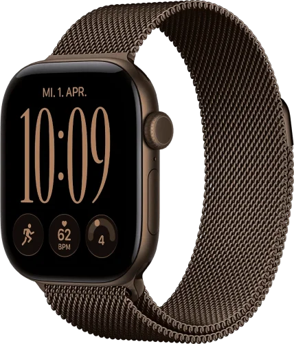 Apple Watch Series 12 GPS 42mm Dark Bronze Aluminum Case with Dark Bronze Milanese Loop (MKDC4)