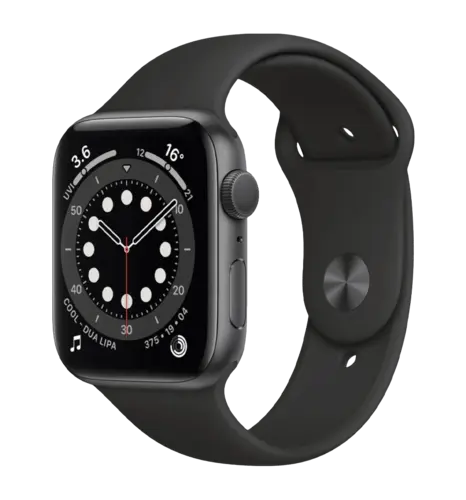 Apple Watch S6 44mm Sp Gray Alu Black Sport Band (M00H3)
