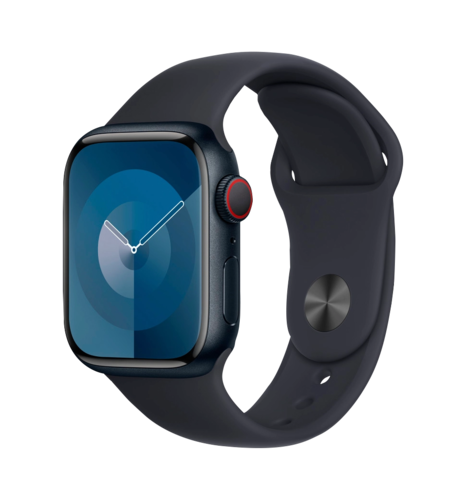 Apple Watch Series 9 41mm Midnight Aluminum Case with Midnight Sport Band M/L (MR8X3)
