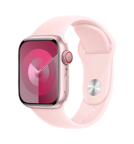 Apple Watch Series 9 41mm Pink Aluminum Case with Light Pink Sport Band M/L (MR943)