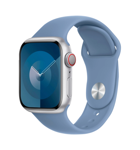 Apple Watch Series 9 41mm Silver Aluminum Case with Winter Blue Sport Loop (MR923)