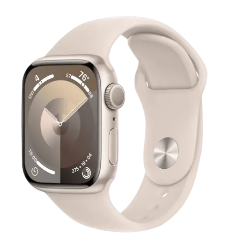 Apple Watch Series 9 45mm Starlight Aluminum Case Starlight Sport Band - M/L (MR973)