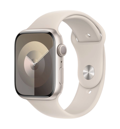 Apple Watch Series 9 45mm Starlight Aluminum Case Starlight Sport Band - S/M (MR963)