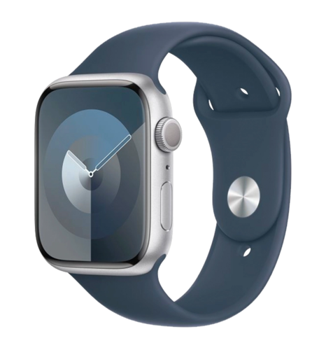Apple Watch Series 9 GPS 41mm Silver Aluminium Case Blue Sport Band M/L UA