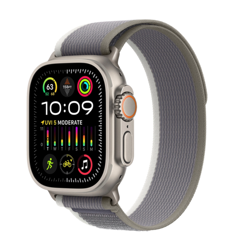 Apple Watch Ultra 2 GPS 49mm Titanium Case Green/Grey Trail Loop M/L UA