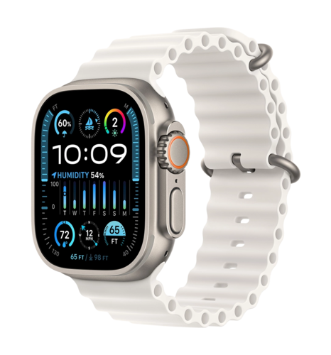Apple Watch Ultra 2 GPS 49mm Titanium Case White Ocean Band UA