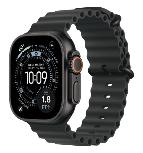 Apple Watch Ultra 3 GPS + Cellular 49mm Black Titanium Case with Black Ocean Band (MF0J4)