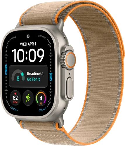Apple Watch Ultra 4 Natural Titanium Case with Sand Trail Loop S/M (MJAJ4)