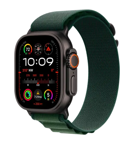 Apple Watch Ultra 49mm Titanium Green Alpine Loop - Medium (MQFN3/MQEW3)