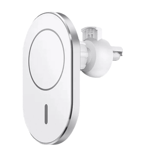 Автодержатель Wiwu Liberator Magnetic Wireless charger Silver/White (CH306)