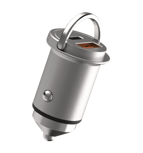 АЗП Proove Viraty Car Charger 45W (QC+PD) Type-C + USB (silver)