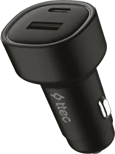 АЗП Ttec SmartCharger Duo PD, USB-C+USB-A, 83W, чорний (2CKP04S)