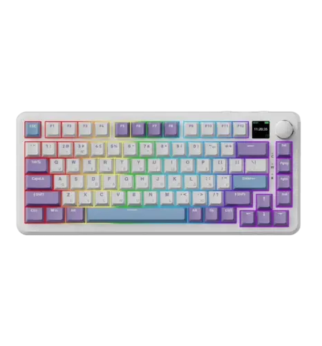 Бездротова механічна клавіатура Ajazz AK820 MAX Magnetic switches - Purple (AK820MAX-M-PWB)