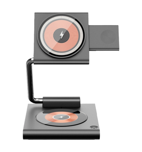 Бездротова Зарядка WIWU [Wi-W023] 3in1 Foldable Series (Grey)